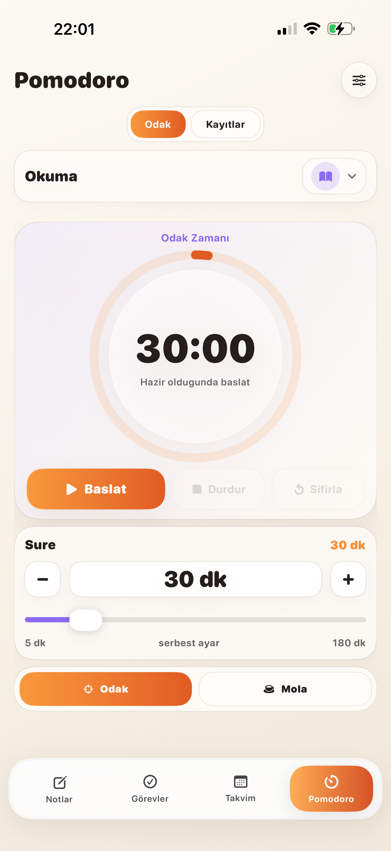 Pomodoro Odak Sayacı
